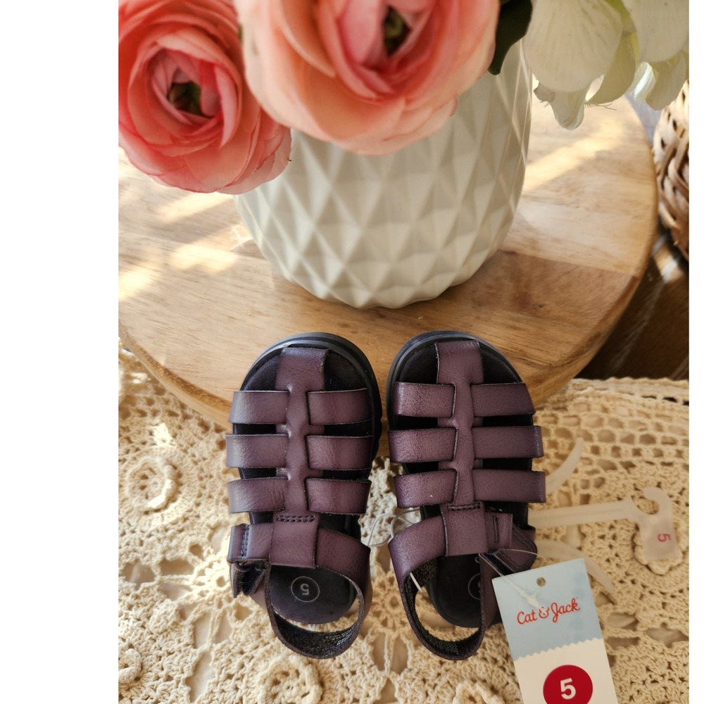 NWT Cat & Jack Yael Fisherman Navy Blue Beach Summer Sandals Toddler size 5,6,10 - Picture 2 of 4